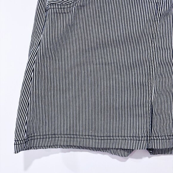 GRENIER Navy & White Striped Skirt – Casual Stretch Cotton | Size 9 * - Picture 3 of 6